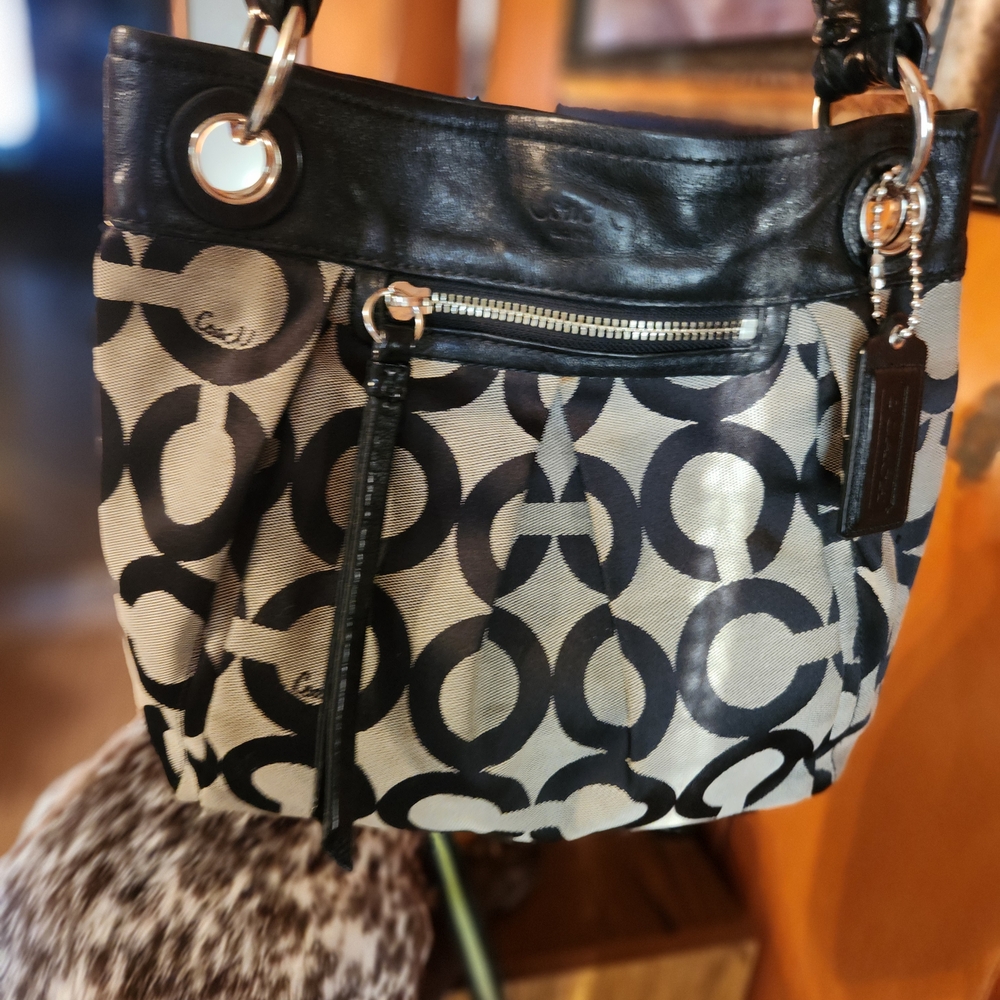 Coach Black and Cream Women's Bag